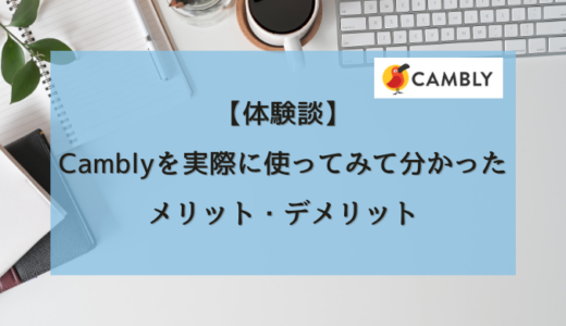 【体験談】Camblyを実際に使ってみて分かったメリット・デメリット